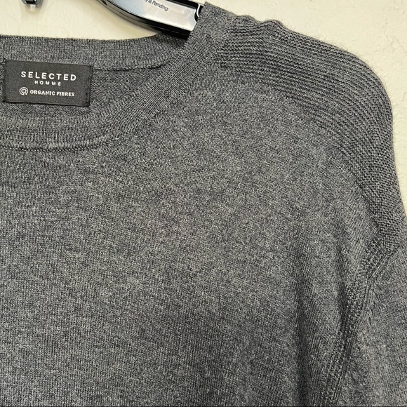 SELECTED HOMME Daniel Crewneck cotton and cashmere Sweater size XL - Picture 3 of 9